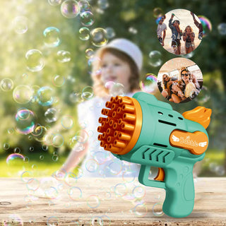  Bubble Gun Rocket 29 Hole Automatic Soap Bubbles Machine cashymart