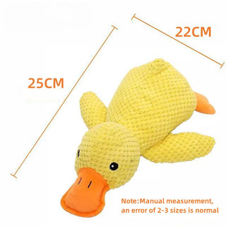  Squeaky Yellow Duck Plush Toy for Chewing and Interactive Fun cashymart