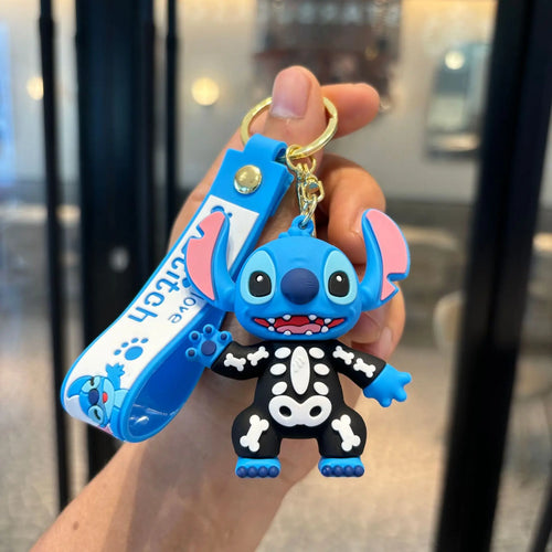 Anime Disney Keychain Mickey Minnie Lilo Stitch