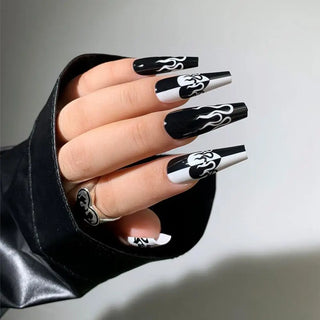  Glam Pink Cow Coffin Nails cashymart