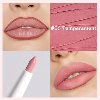  Matte Lipstick Pen Nude Brown Waterproof Lip Liner Pencil cashymart