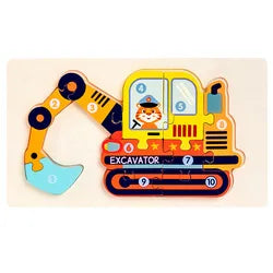  Educational Wooden 3D Car Puzzle cashymart