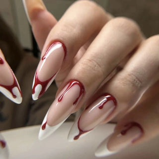  Vampy Red Gradient Nail Set cashymart