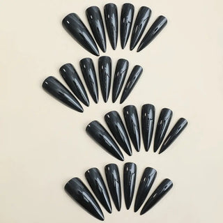  Detachable Almond Fake Nails Full Cover 24pc cashymart