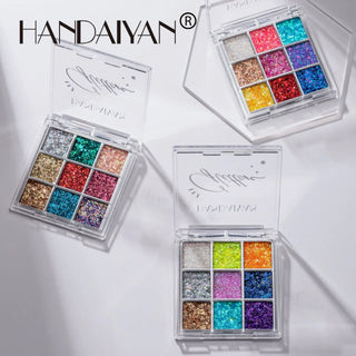  Mini 9-Color Glitter Eyeshadow Palette cashymart