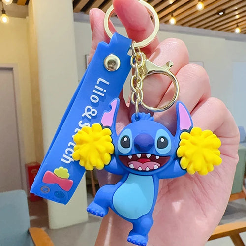 Anime Disney Keychain Mickey Minnie Lilo Stitch