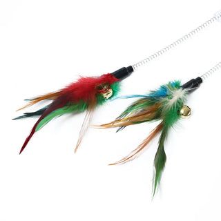  Interactive Spring Mouse & Feather Cat Toy with Suction Cup - Random Colors! cashymart