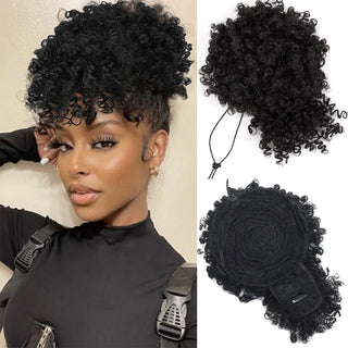  Afro Puff Kinky Curly Hair Ponytail Extension cashymart