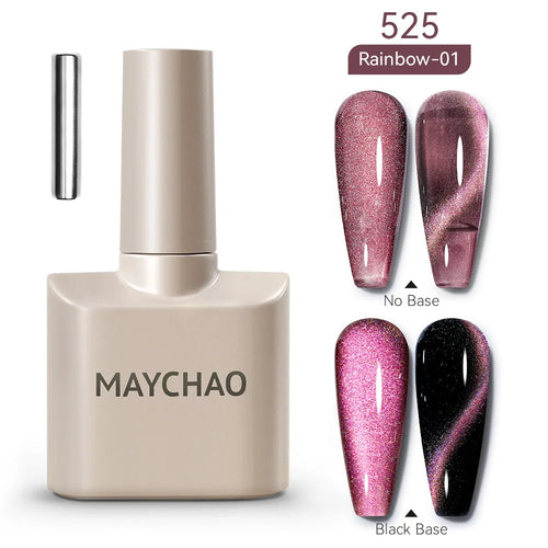 Maychao 12ml Cat Eye Gel Nail Polish Rainbow Effect