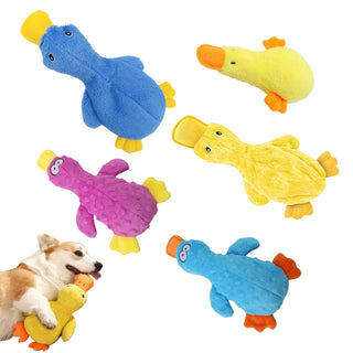  Squeaky Yellow Duck Plush Toy for Chewing and Interactive Fun cashymart