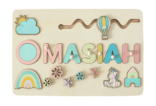  Wooden Baby Name Puzzle Board cashymart