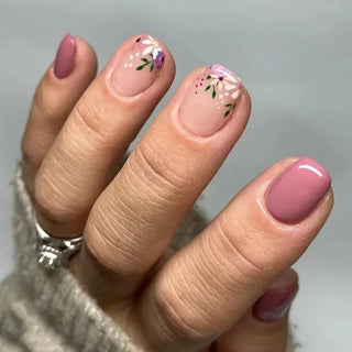  Vibrant Floral Fantasy Press-On Nails cashymart