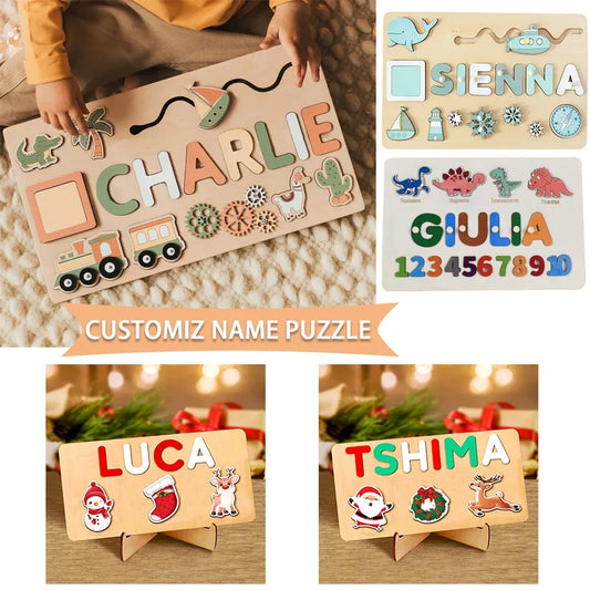  Wooden Baby Name Puzzle Board cashymart