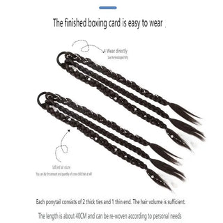  Fashion Cute Braid Head Rope Wig for Girls cashymart