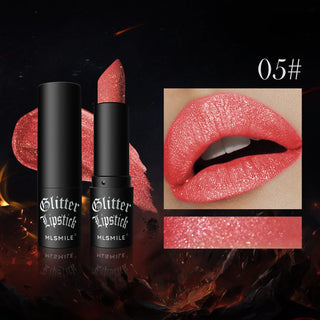  Waterproof Glitter Lipsticks Punk Style Nude Matte Cosmetic cashymart