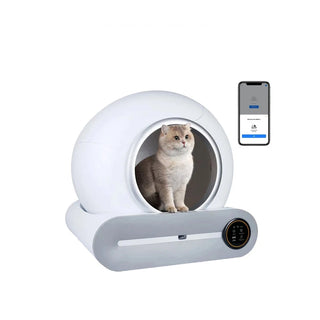  SmartClean 65L Self-Cleaning Cat Litter Box with App Control cashymart