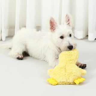  Squeaky Yellow Duck Plush Toy for Chewing and Interactive Fun cashymart