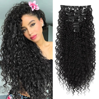  9PCS 22 Inch Curly Clip In Hair Extensions cashymart
