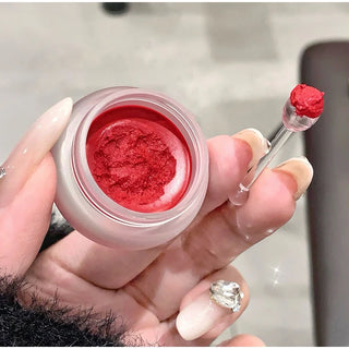  New Small Round Jar Lip Mud Matte Waterproof Lip Cosmetics cashymart