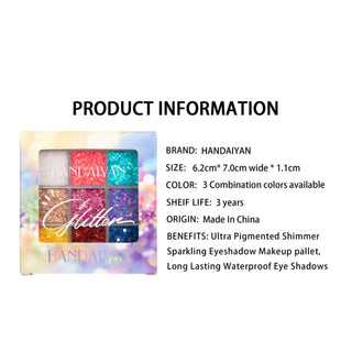  Mini 9-Color Glitter Eyeshadow Palette cashymart