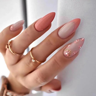  24Pcs Long Almond False Nails Set DIY Manicure cashymart