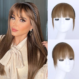  Real Human Hair Short Straight Bangs Extension cashymart