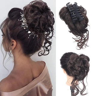  Curly Hair Bun Claw Clip Accessory cashymart