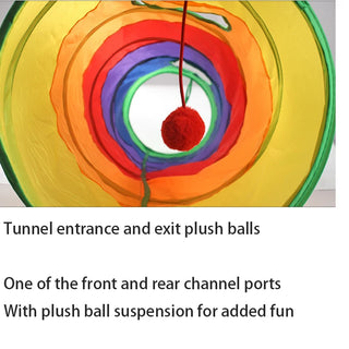  Interactive Foldable Cat Tunnel cashymart