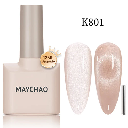 Maychao 12ml Cat Eye Gel Nail Polish Rainbow Effect