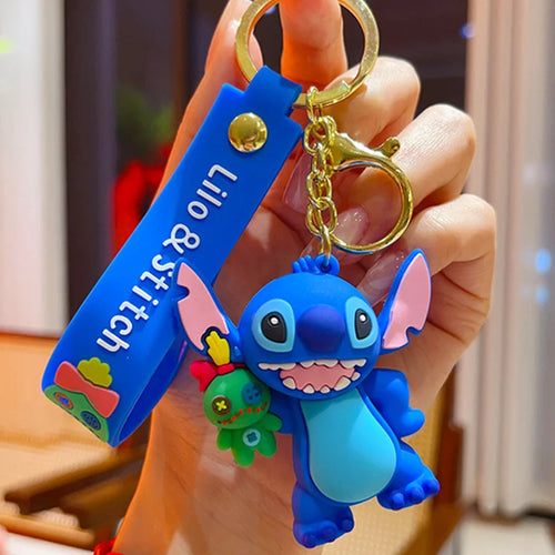 Anime Disney Keychain Mickey Minnie Lilo Stitch