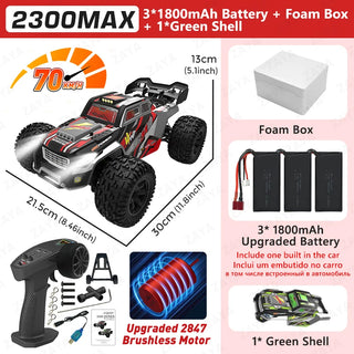  High-Speed 1:16 4WD RC Drift Monster Truck with LED Remote Control cashymart