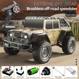  High-Speed 1:16 Brushless 4WD Off-Road RC Truck - 70KM/H Adventure cashymart