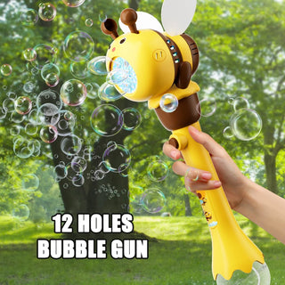  12 Hole Bee Electric Bubble Gun Kids Gift Outdoor Fun cashymart