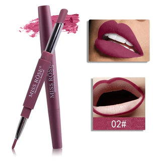  8 Colors Double Opening Lipstick Waterproof Lip Makeup Tools cashymart