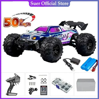  High-Speed 1:16 4WD LED Remote Control Off-Road Monster Truck cashymart