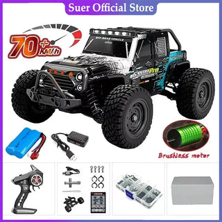  High-Speed 1:16 4WD LED Remote Control Off-Road Monster Truck cashymart