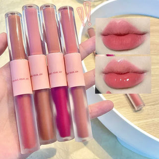  1PC Double Head Waterproof Lip Gloss Matte Velvet Lipgloss cashymart