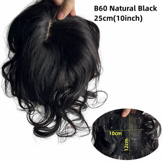  Natural Body Wavy Clip In Human Hair Topper cashymart
