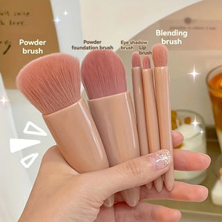  5Pcs Portable Makeup Brush Set Travel Kit cashymart