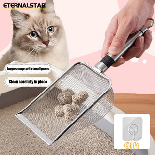  Ergonomic Stainless Steel Cat Litter Scoop cashymart