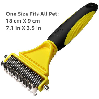  Dual-Sided Stainless Steel Pet Grooming Brush cashymart