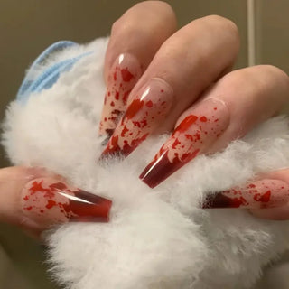  Bloodlust Glam: 24PCS Chilling Press-On Nails cashymart