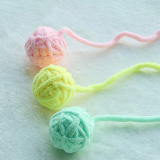  Colorful Yarn Cat Balls with Bells cashymart