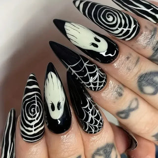  Ghostly Glam 24-Pc Press-On Nails Set cashymart