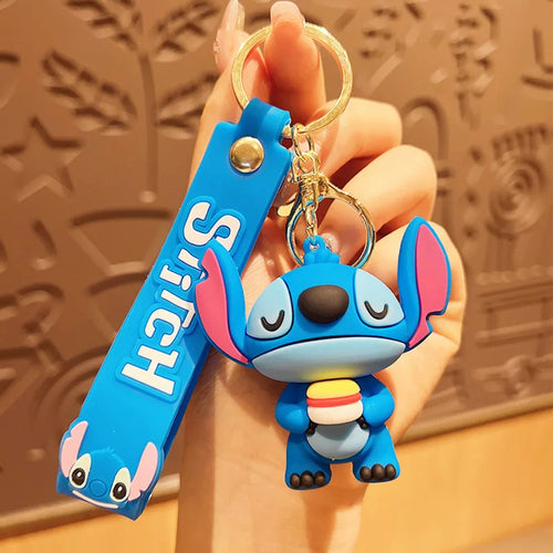 Anime Disney Keychain Mickey Minnie Lilo Stitch
