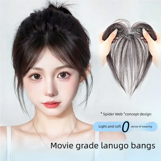 Natural Human Hair Clip In Bangs Topper