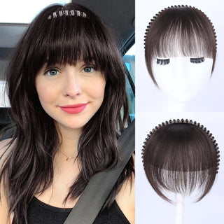  Real Human Hair Short Straight Bangs Extension cashymart