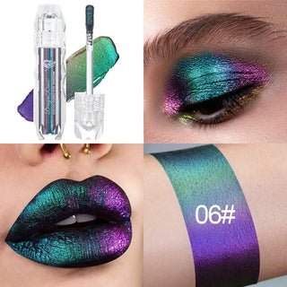  Navy Green Chameleon Glitter Lip & Eye Gloss Stick cashymart