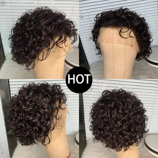  Pixie Cut Human Hair Lace Front Wig for Women cashymart