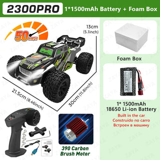  High-Speed 1:16 4WD RC Drift Monster Truck with LED Remote Control cashymart